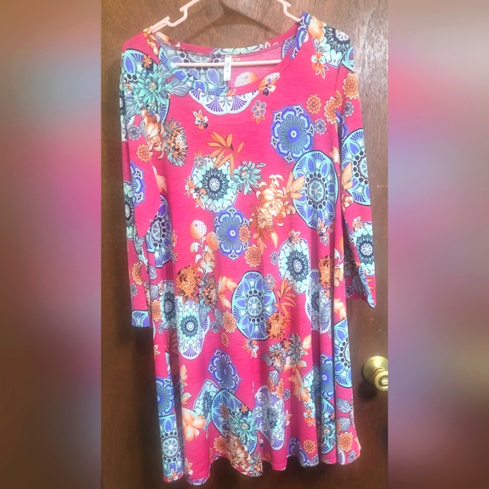 Pink paisley Tunic top